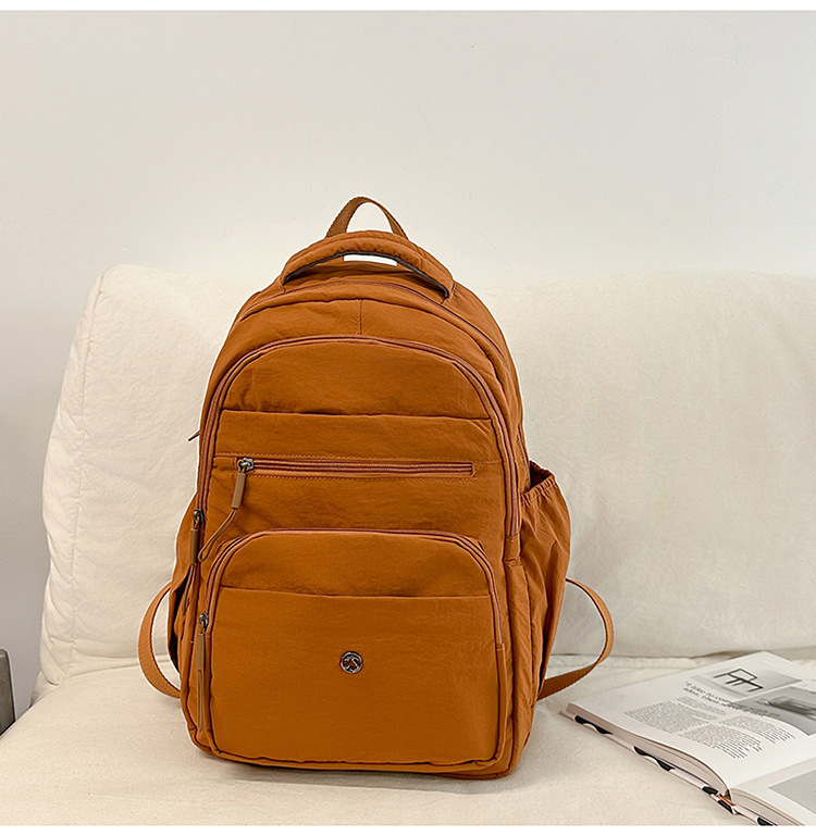 Rucsac cu capacitate mare pentru călătorii, nailon impermeabil, deschidere cu fermoar, buzunar intern cu fermoar, design exterior 3D