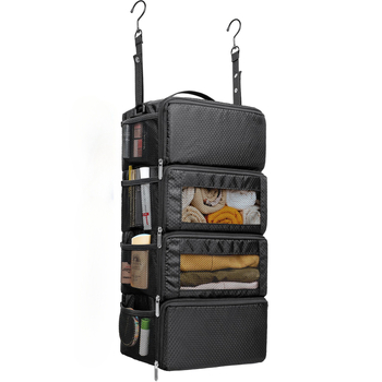 Reisimiseks riputatav kohvrihoiukott – kuubikujuline, polüester, hügieenitarvete korraldaja pardal