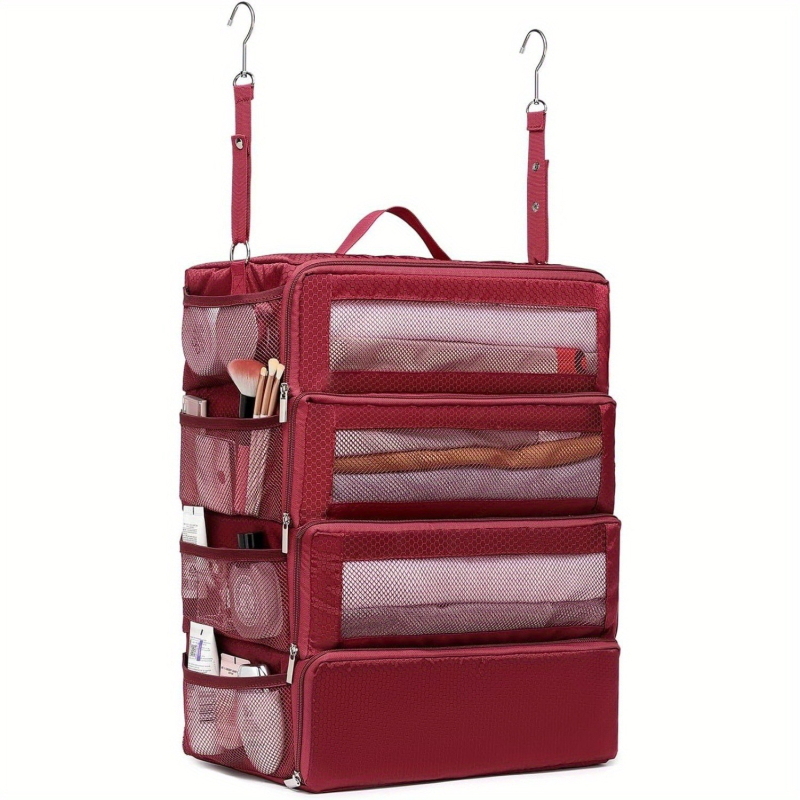 Reisimiseks riputatav kohvrihoiukott – kuubikujuline, polüester, hügieenitarvete korraldaja pardal