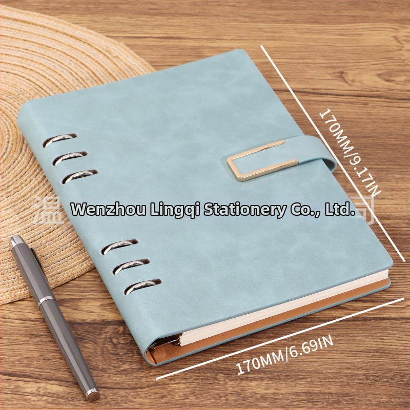 A5 sąsiuvinis su išimamosiomis lapais, pritaikytas logotipas, minimalistinis stilius, Daolin popierius