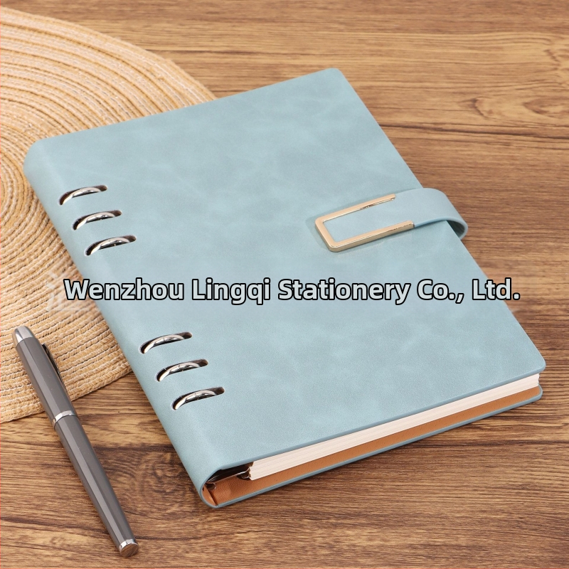 A5 sąsiuvinis su išimamosiomis lapais, pritaikytas logotipas, minimalistinis stilius, Daolin popierius