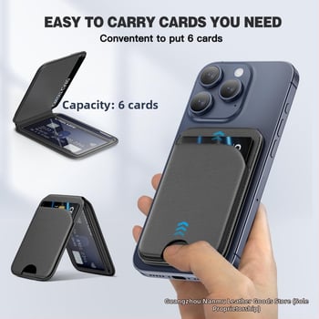 MagSafe peňaženkový držiteľ a stojan na telefón – PU, jednofarebný, peňaženka so dvomi skladaniami, skladateľný, jeseň 2024