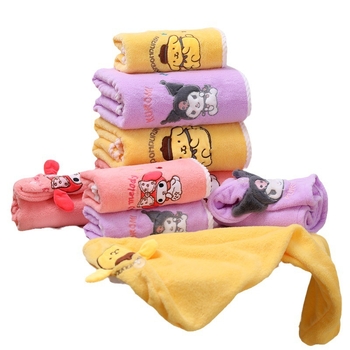 Комплект три кърпи за баня с карикатурна бродерия, 32-нишкова прежда, бродирани, с еднообразно тъкане