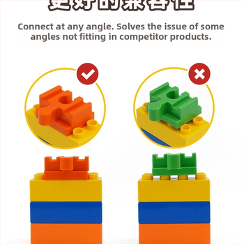 Tongshida Drevený Set Dráh So Veľkými Blokmi a Univerzálnymi Konektormi pre Vek 0–3 ROKov