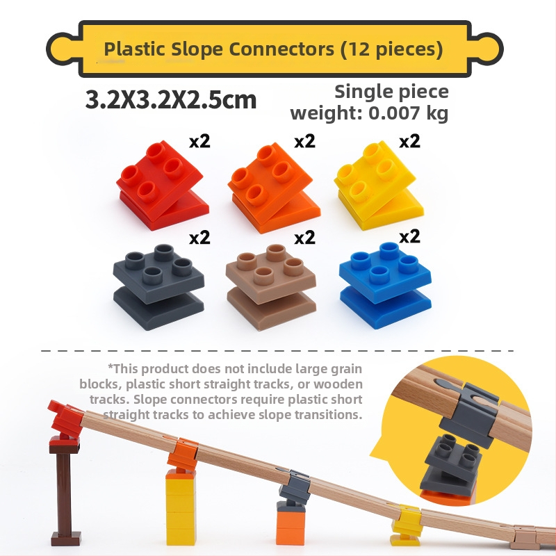 Tongshida Drevený Set Dráh So Veľkými Blokmi a Univerzálnymi Konektormi pre Vek 0–3 ROKov