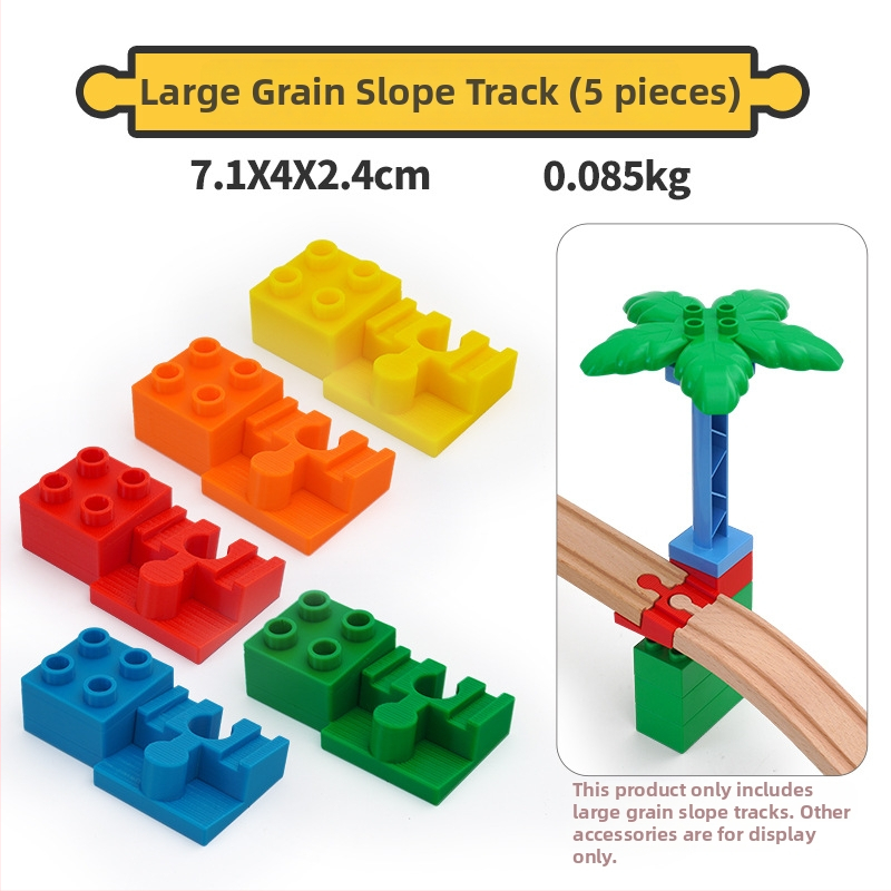 Tongshida Drevený Set Dráh So Veľkými Blokmi a Univerzálnymi Konektormi pre Vek 0–3 ROKov
