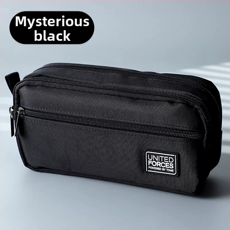 Pildspalvu maciņš ar trim rāvējslēdzējiem, liela ietilpība, Oxford audums, universāls, brīvā laika stils