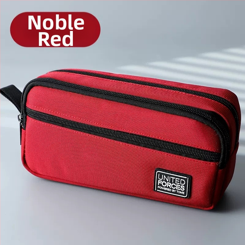 Pildspalvu maciņš ar trim rāvējslēdzējiem, liela ietilpība, Oxford audums, universāls, brīvā laika stils