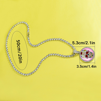ESSPOC колие с висулка мексикански череп, хип-хоп стил, материал: цинкова сплав, дизайн: карикатурни герои и геометрия, пуснато лято 2024