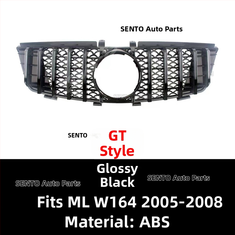 Mercedes ML W164 Gypsophila štýlová mriežka – ABS plast, vstup vzduchu mriežka, montáž na nárazník, hmotnosť 2.6 kg, 2005–2012