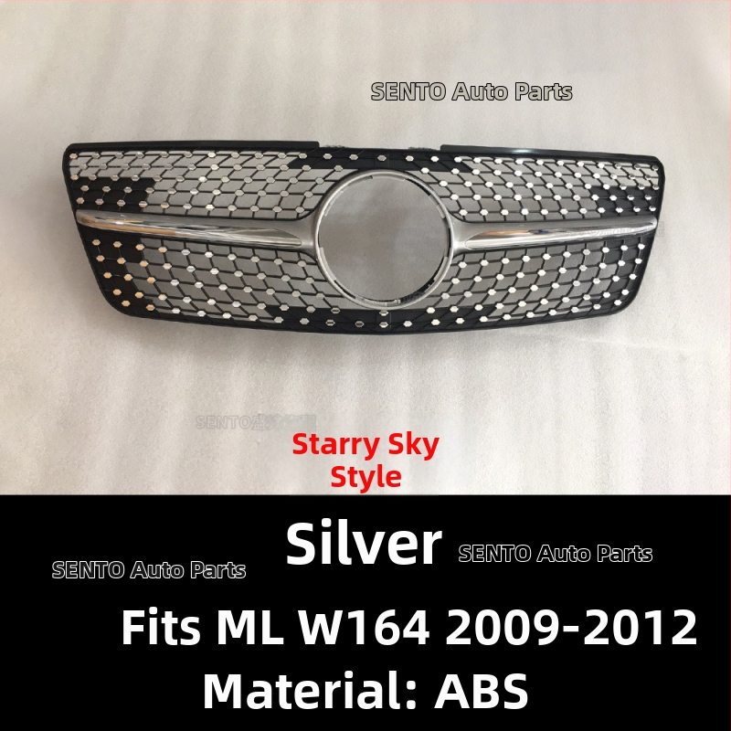 Mercedes ML W164 Gypsophila štýlová mriežka – ABS plast, vstup vzduchu mriežka, montáž na nárazník, hmotnosť 2.6 kg, 2005–2012