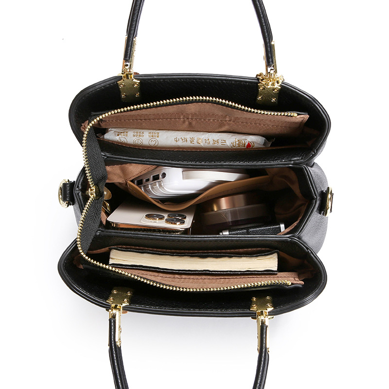 Torbica Tote od PU kože, gradski minimalistički stil, otvaranje zatvaračem, unutarnja džep za telefon i džep sa zatvaračem