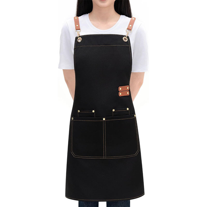 Zástera z plátna, vodeodolná, bez rukávov, pre catering – tlač loga, moderný minimalistický štýl kuchyne