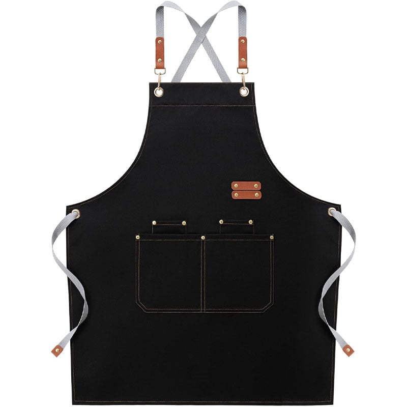 Zástera z plátna, vodeodolná, bez rukávov, pre catering – tlač loga, moderný minimalistický štýl kuchyne