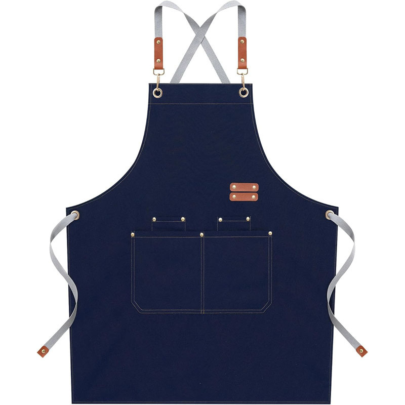 Zástera z plátna, vodeodolná, bez rukávov, pre catering – tlač loga, moderný minimalistický štýl kuchyne