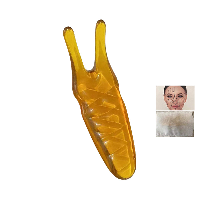 Nástroj na masáž tváre z prírodnej živice pre masáž nosa a očných oblastí