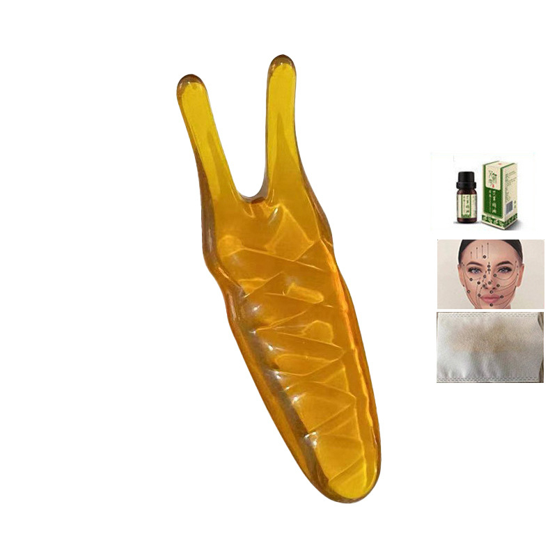 Nástroj na masáž tváre z prírodnej živice pre masáž nosa a očných oblastí