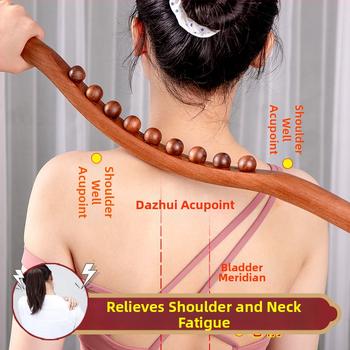 Prístroj na cupping s masážnymi tyčami so siedmimi a deviatimi korálkami pre celé telo, čistenie meridiánov a škrabací nástroj