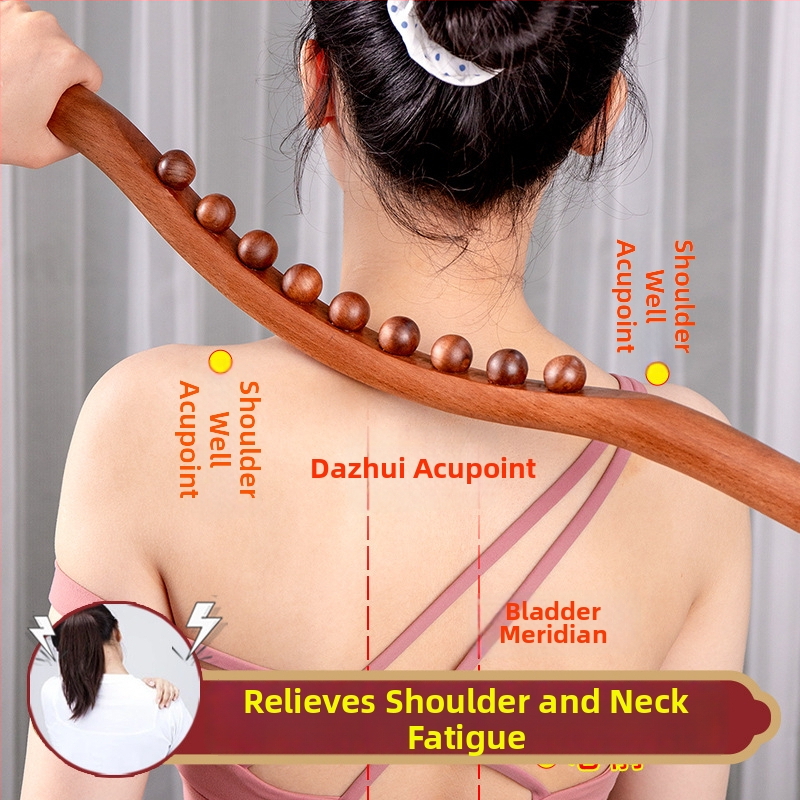 Prístroj na cupping s masážnymi tyčami so siedmimi a deviatimi korálkami pre celé telo, čistenie meridiánov a škrabací nástroj