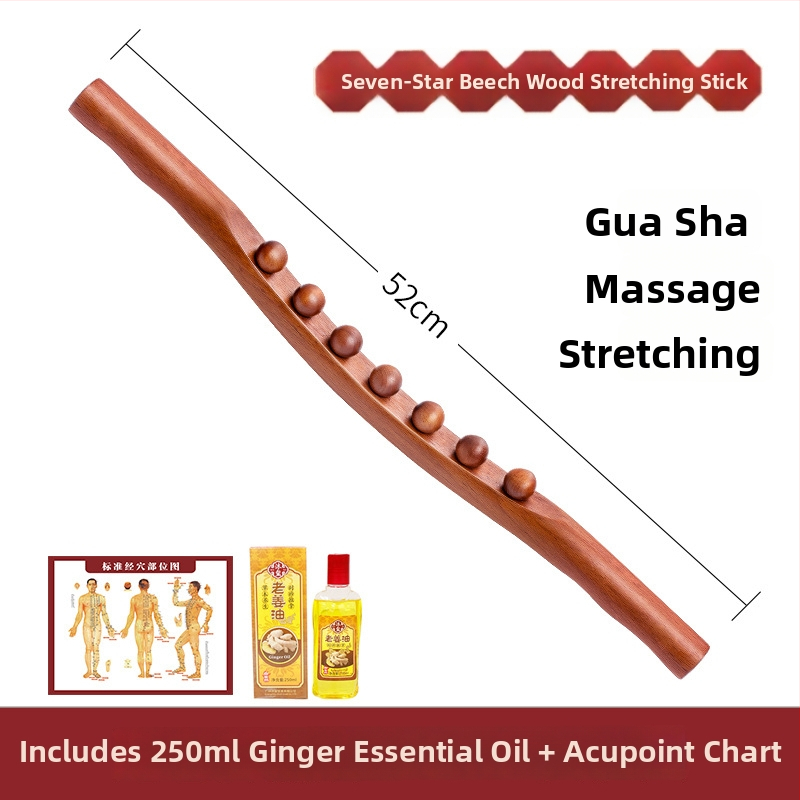 Prístroj na cupping s masážnymi tyčami so siedmimi a deviatimi korálkami pre celé telo, čistenie meridiánov a škrabací nástroj