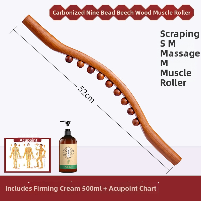 Prístroj na cupping s masážnymi tyčami so siedmimi a deviatimi korálkami pre celé telo, čistenie meridiánov a škrabací nástroj