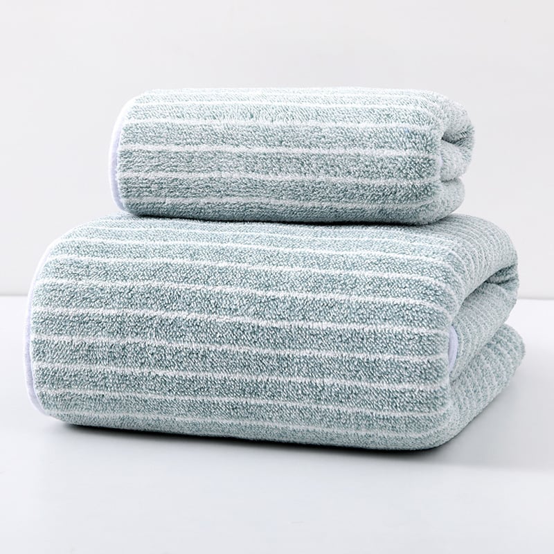 Комплект кърпи за баня и лице от коралов флис, 150D, тегло 80–100 g, подгъв, жакард и Plain weave