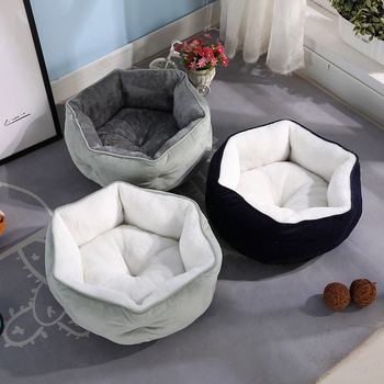 Cuib hexagonal pentru pisici, pentru toate sezoanele, cald și antiderapant, din material textil