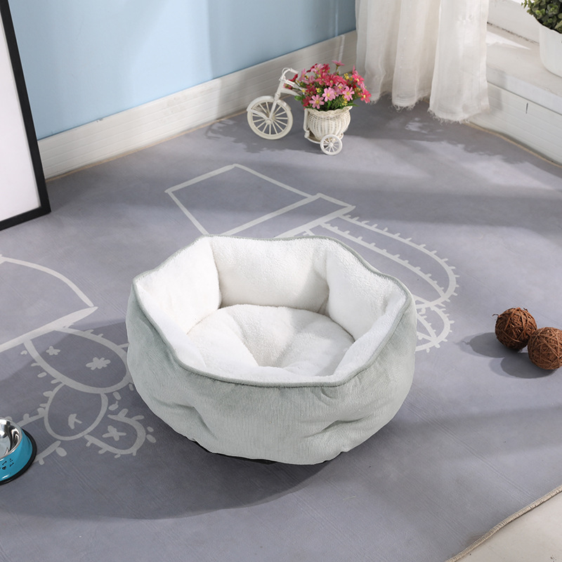 Cuib hexagonal pentru pisici, pentru toate sezoanele, cald și antiderapant, din material textil