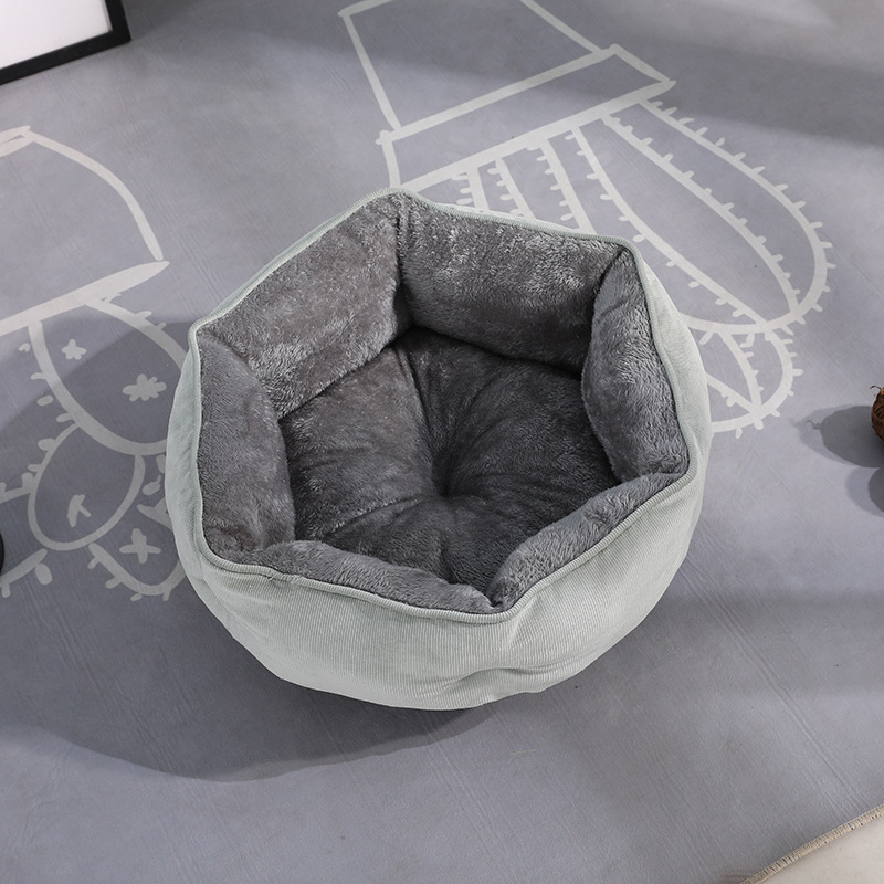 Cuib hexagonal pentru pisici, pentru toate sezoanele, cald și antiderapant, din material textil