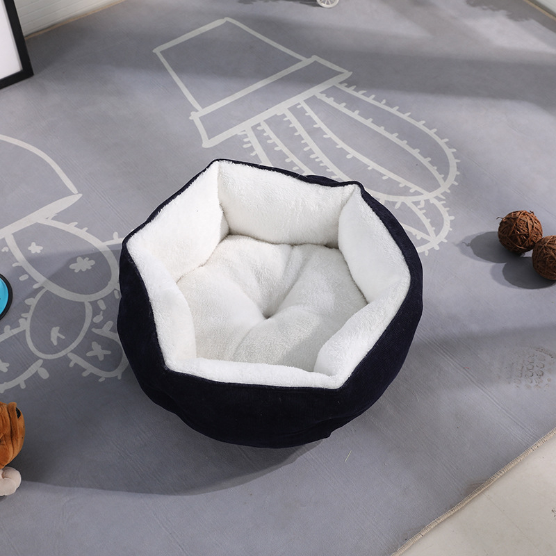 Cuib hexagonal pentru pisici, pentru toate sezoanele, cald și antiderapant, din material textil