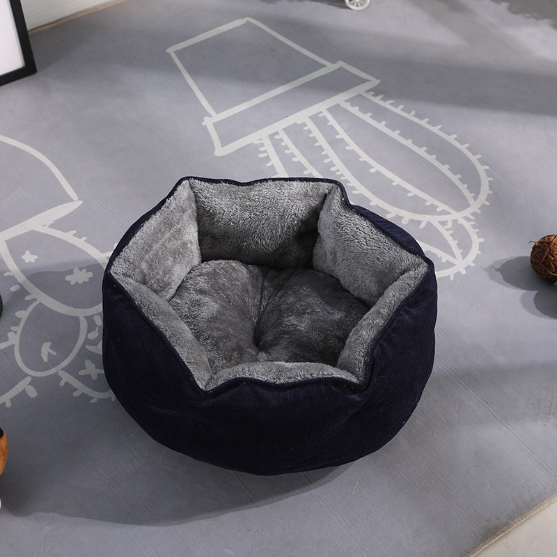 Cuib hexagonal pentru pisici, pentru toate sezoanele, cald și antiderapant, din material textil