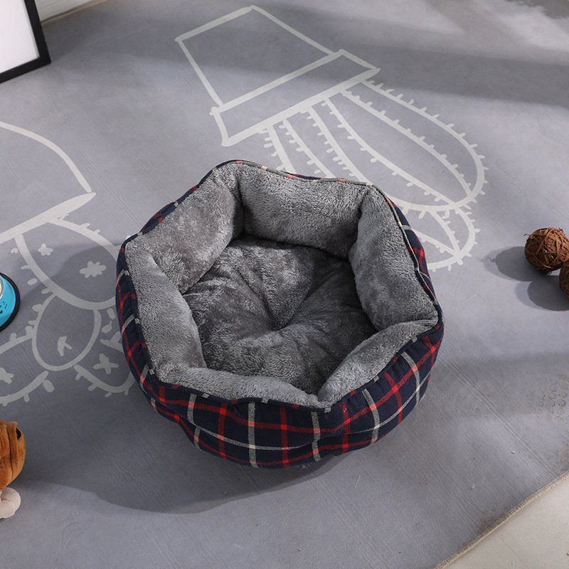 Cuib hexagonal pentru pisici, pentru toate sezoanele, cald și antiderapant, din material textil