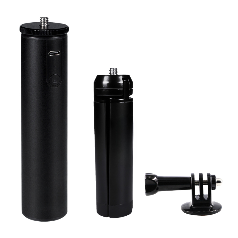 Mână de încărcare din aliaj de aluminiu pentru Action3 360 cameră de acțiune și GoPro11; streaming pe mobil; sursă externă de alimentare; cod produs Aldrjdcfx2al