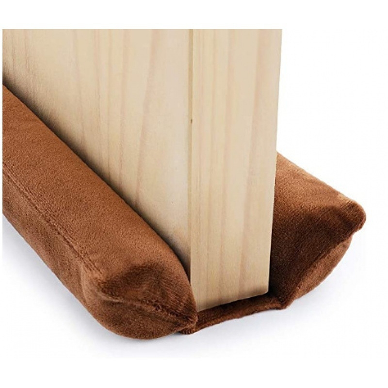 Tesniaca páska na spodok dverí – vetru odolná, tesnenie špár, zvuková izolácia. Materiál: zamatový plátenný kožený textil s potlačou