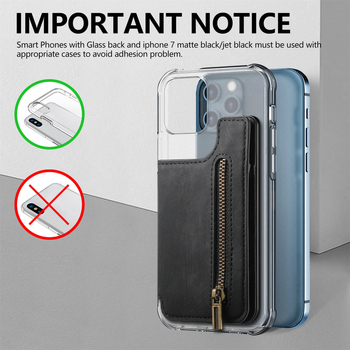 Ljepljiva stražnja naljepnica za držač kartica – minimalistički stil, umjetna koža, ljepilo, kompatibilan s bilo kojim modelom, funkcija: umetanje kartice