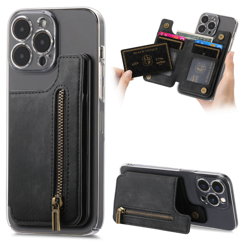 Ljepljiva stražnja naljepnica za držač kartica – minimalistički stil, umjetna koža, ljepilo, kompatibilan s bilo kojim modelom, funkcija: umetanje kartice