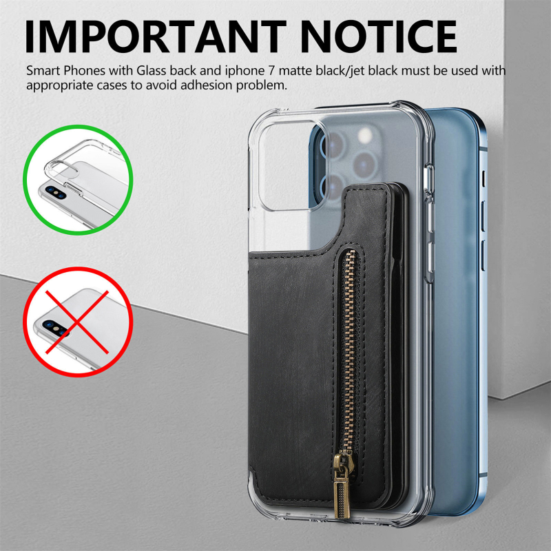 Ljepljiva stražnja naljepnica za držač kartica – minimalistički stil, umjetna koža, ljepilo, kompatibilan s bilo kojim modelom, funkcija: umetanje kartice