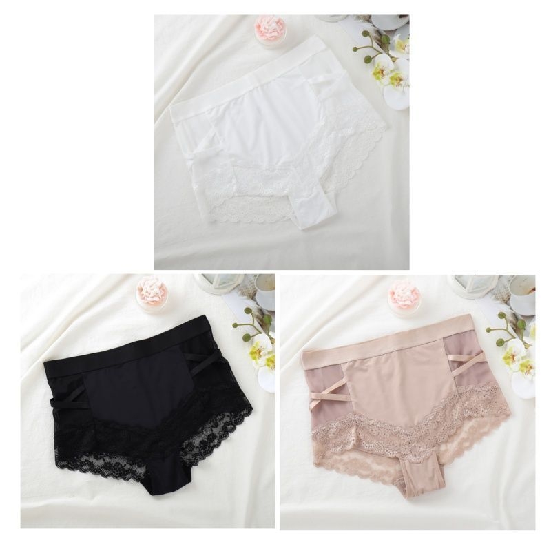 Dámske bavlnené nohavičky s stredným pásom a bavlnou podšívkou v rozkroku (81-90% bavlny)