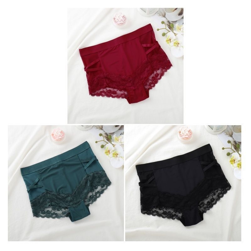 Dámske bavlnené nohavičky s stredným pásom a bavlnou podšívkou v rozkroku (81-90% bavlny)