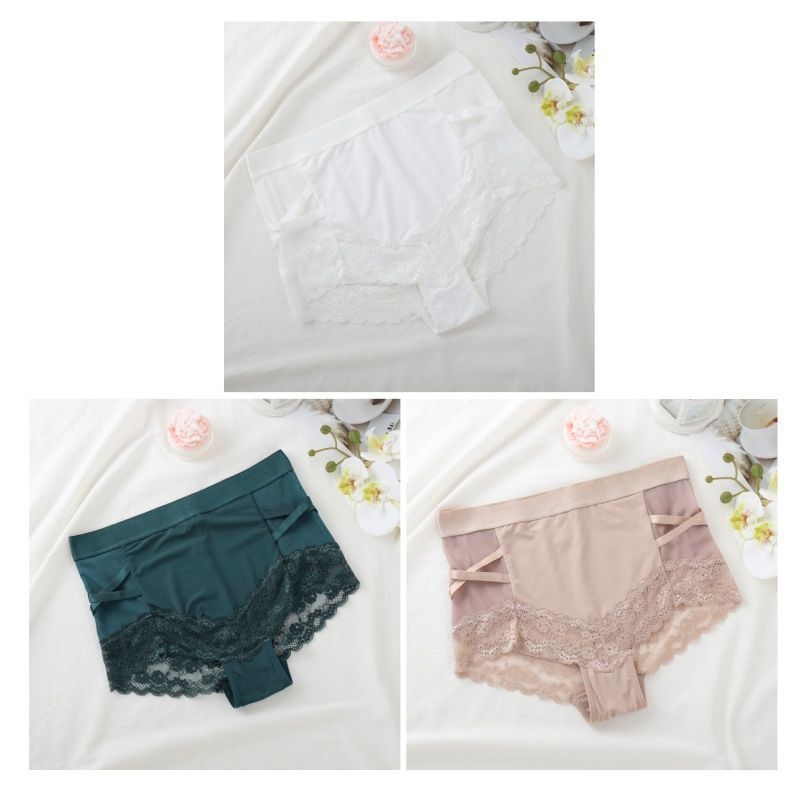 Dámske bavlnené nohavičky s stredným pásom a bavlnou podšívkou v rozkroku (81-90% bavlny)