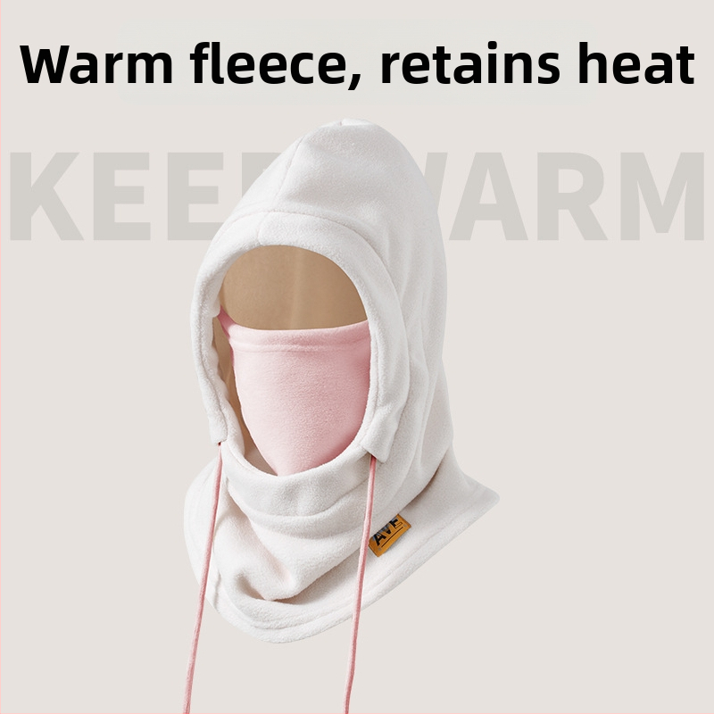 Cyklistická maska s integrovanou čiapkou a šálom, flísová podšívka, vetruodolný materiál, polyester, unisex, vonkajšie zimné jazdy