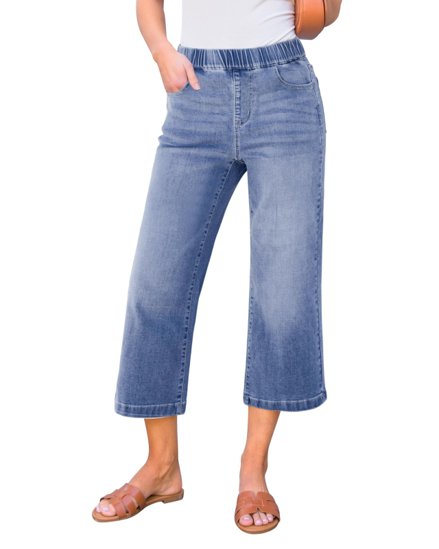 Traperice visokog struka, ravno krojenje, elastične, pamuk-poliester mješavina, 70–80% pamuk, poliester <30%, panelni dizajn