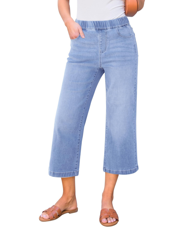 Traperice visokog struka, ravno krojenje, elastične, pamuk-poliester mješavina, 70–80% pamuk, poliester <30%, panelni dizajn