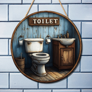 Drveni privjesak – disk s temom vile, moderni minimalistički stil, kućna dekoracija