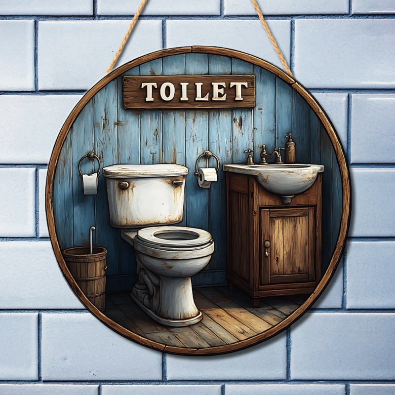 Drveni privjesak – disk s temom vile, moderni minimalistički stil, kućna dekoracija