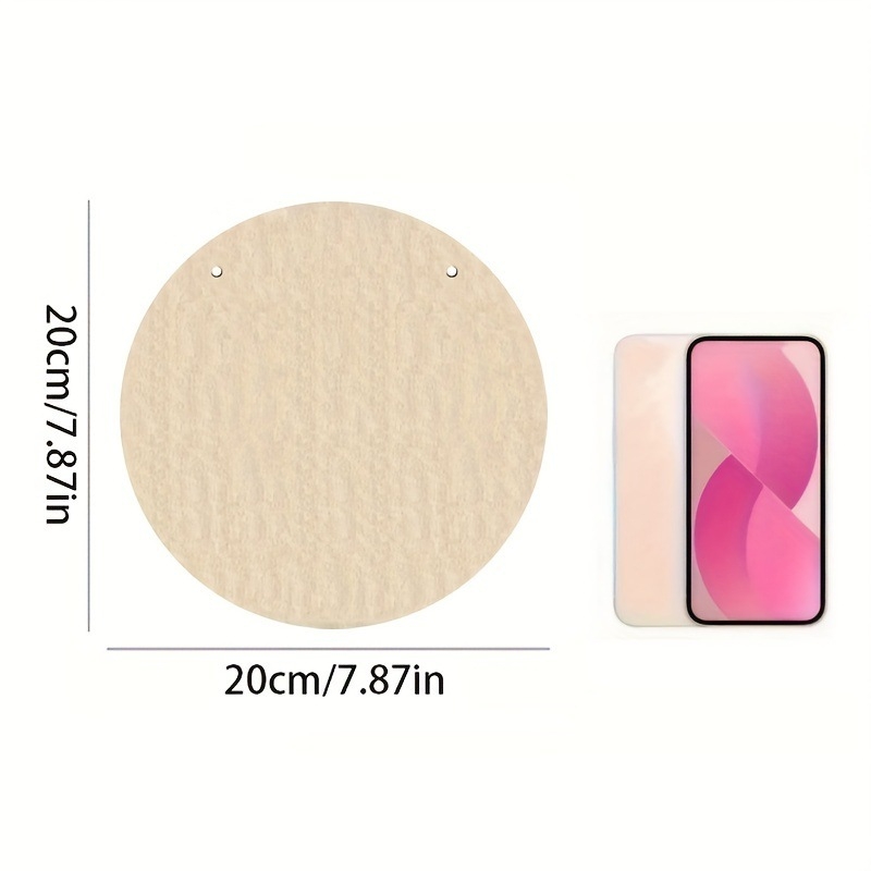 Drveni privjesak – disk s temom vile, moderni minimalistički stil, kućna dekoracija