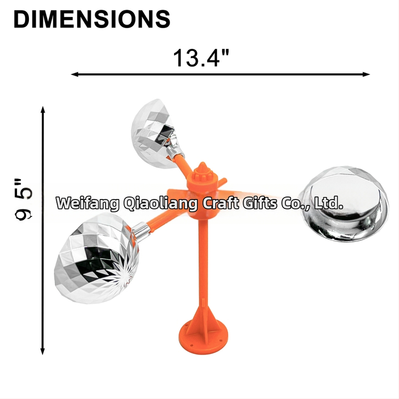 Ochranné zariadenie proti vtákom s napájaním zo slnka a veterným pohonom, ABS konštrukcia, zvukové a svetelné odpudzovanie, určené pre ovocné sady, rybníky a poľnohospodársku pôdu.