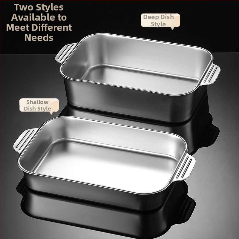 Nerūdijančio plieno žuvies keptuvė indukcinėms kaitlentėms — stačiakampio formos, elektroplatavimo danga, daugiafunkcinė grilio keptuvė lengvam valymui ir atsparumui korozijai