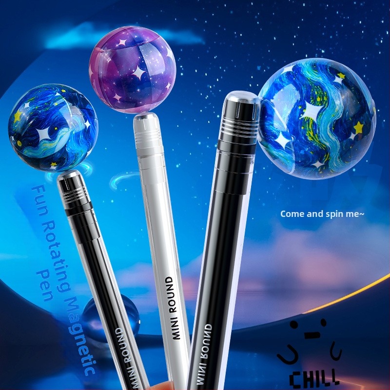 Kreslená séria Magnetická levitácia guľôčkové pero – Otáčajúce pero, Neodstrániteľné atrament, Plastové telo