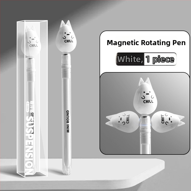 Kreslená séria Magnetická levitácia guľôčkové pero – Otáčajúce pero, Neodstrániteľné atrament, Plastové telo